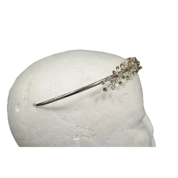 David's Bridal Crystal Floral Vine Headpiece w Tags, Headband Tiara Wedding Prom - Picture 3 of 7